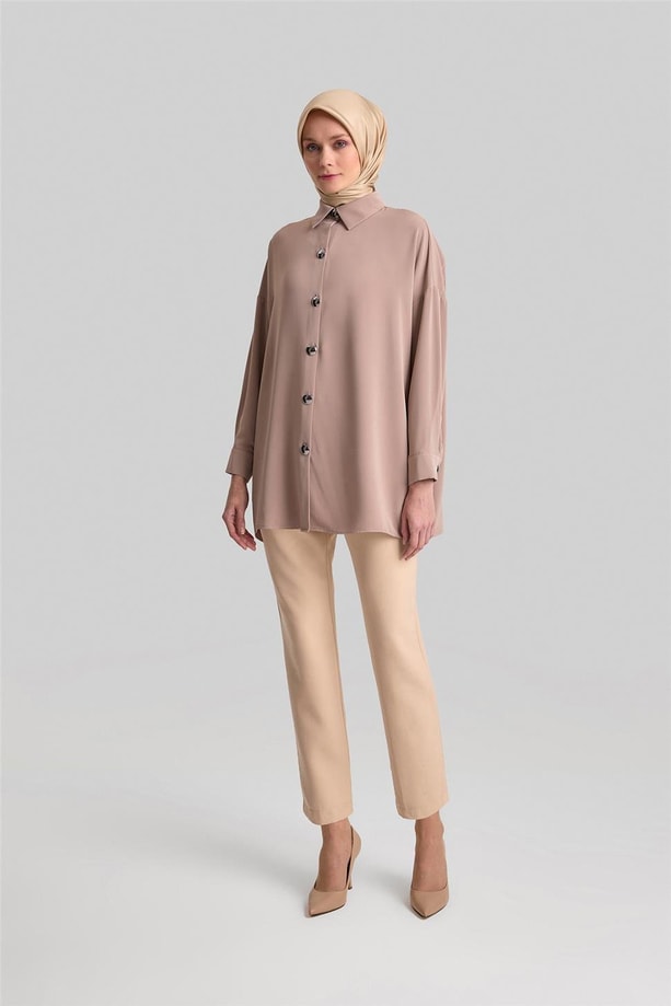 Armine Gömlek 24YD3000 Sütlü Kahve