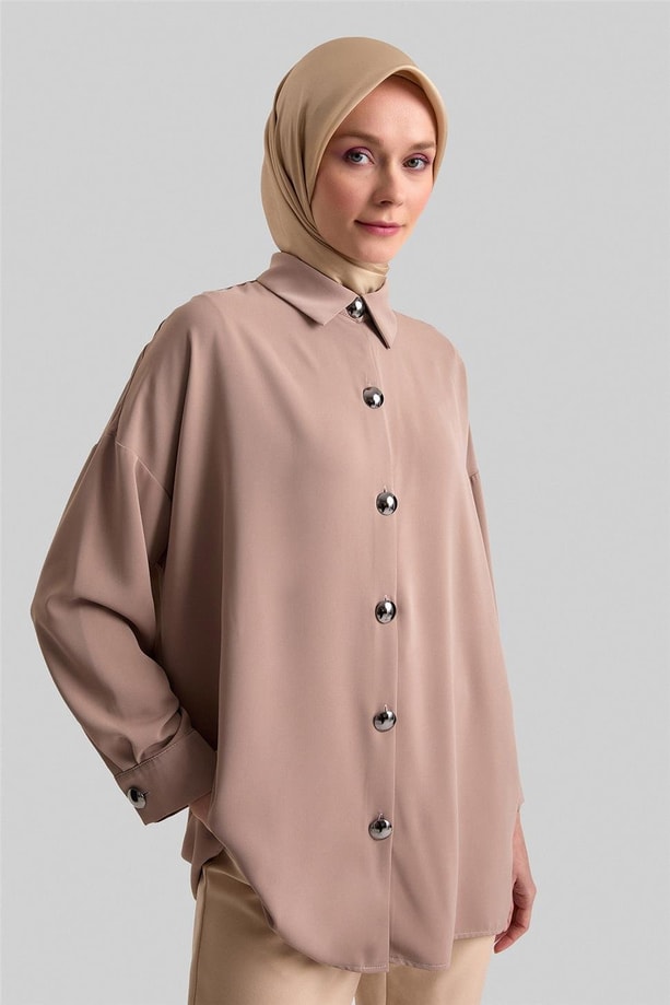 Armine Gömlek 24YD3000 Sütlü Kahve