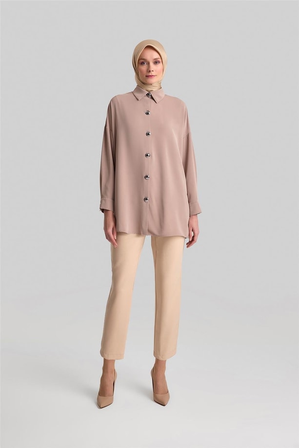 Armine Gömlek 24YD3000 Sütlü Kahve