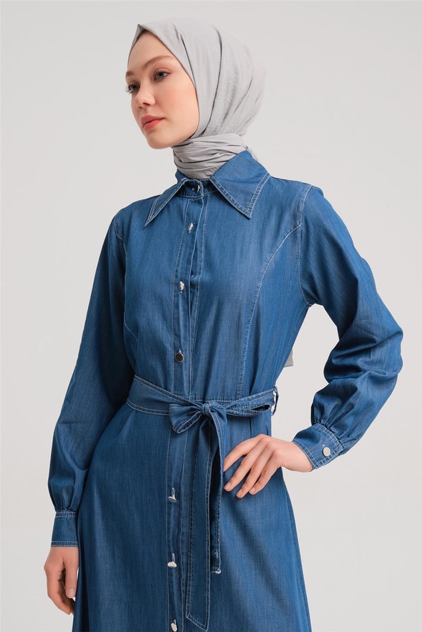 Armine Elbise 24YD3310 Mavi