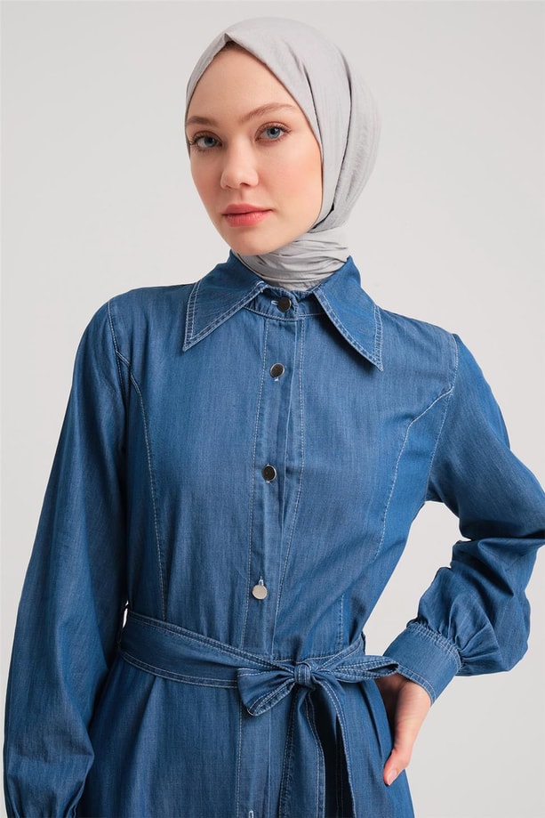 Armine Elbise 24YD3310 Mavi