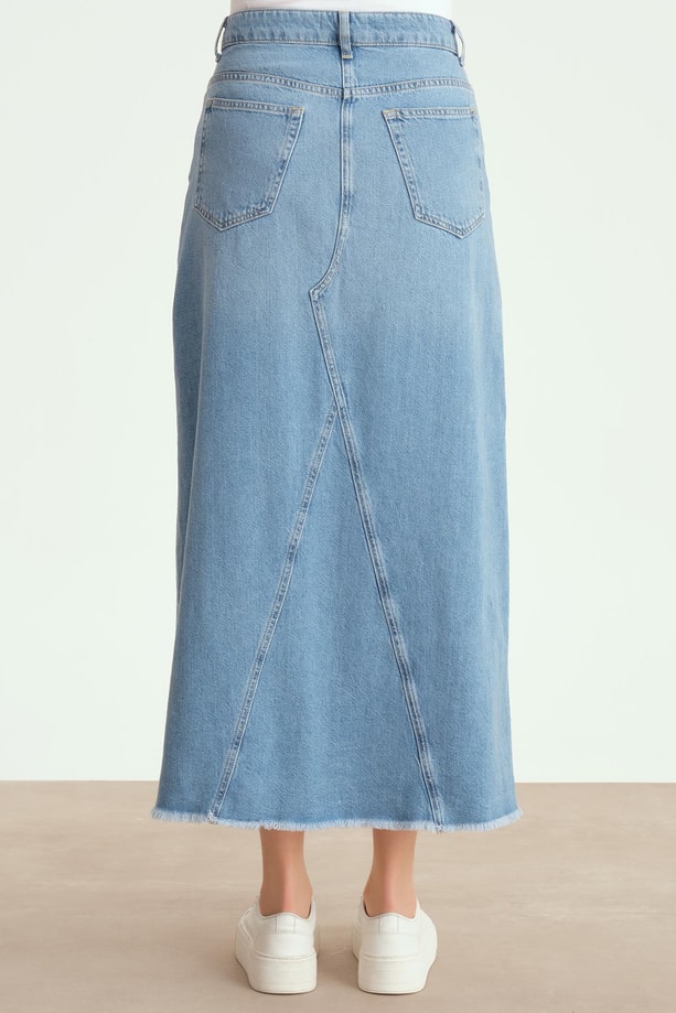 Armine Denim Etek 24YD3401 İndigo