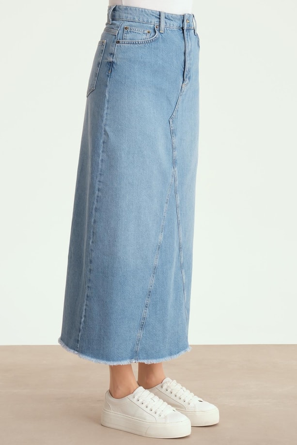 Armine Denim Etek 24YD3401 İndigo