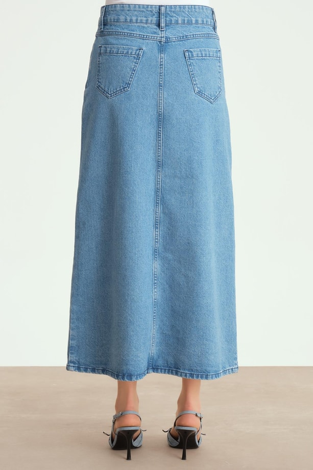 Armine Denim Etek 24YD3403 Açık Mavi