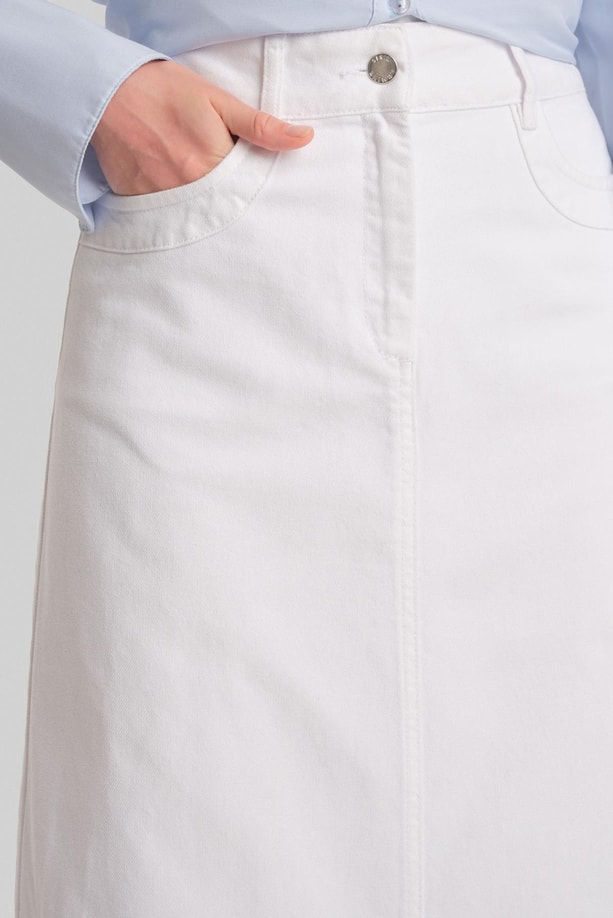 Armine Denim Etek 24YD3403 Beyaz