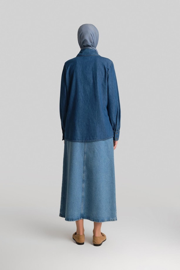 Armine Denim Gömlek 24YD3414 İndigo