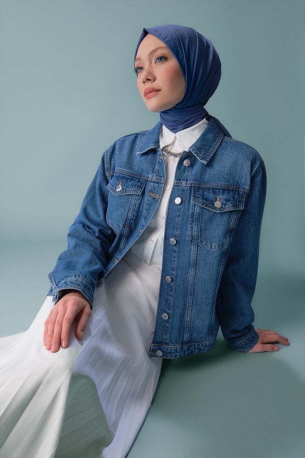 Armine Denim Ceket 24YD3415 Mavi