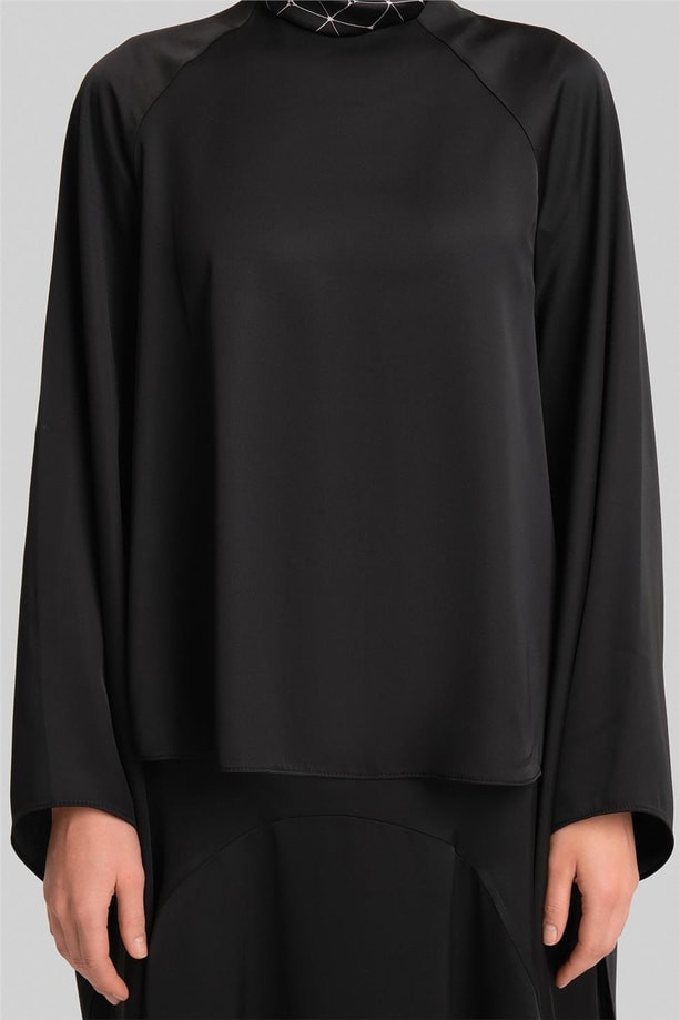 Armine İspanyol Kollu Bluz 24Y3531 Siyah