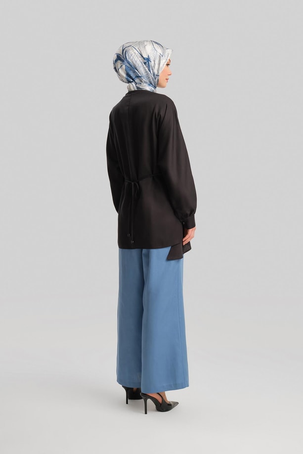 Armine Çapraz Bağlamalı Bluz 24Y3536 Siyah