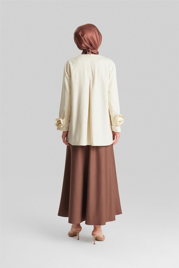 Armine Kolları Çiçekli Bluz 24Y3553 Aytaşı