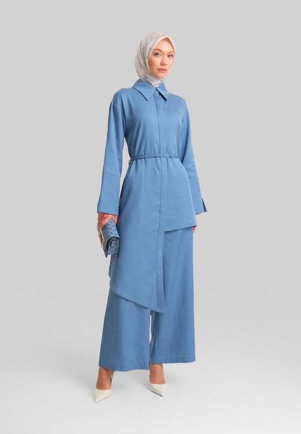 Armine Asimetrik Tunik 24Y4015 İndigo