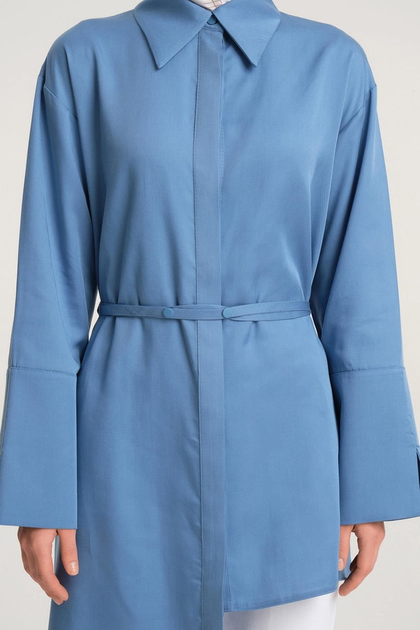 Armine Asimetrik Tunik 24Y4015 İndigo