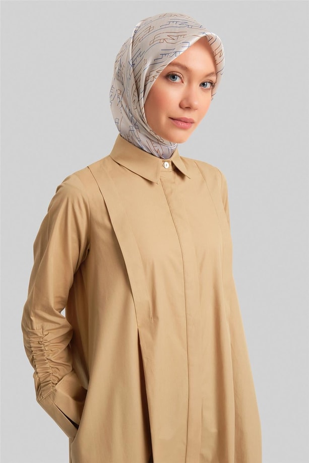 Armine Oversize Tunik Elbise 24Y4105 Bej