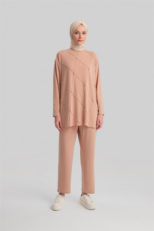 Armine Pantolonlu Takım 24YD4402 Bej