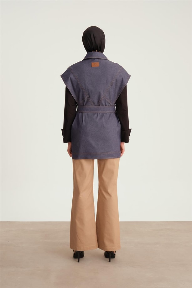 Armine Kuplu Denim Yelek 24Y4900 Lacivert