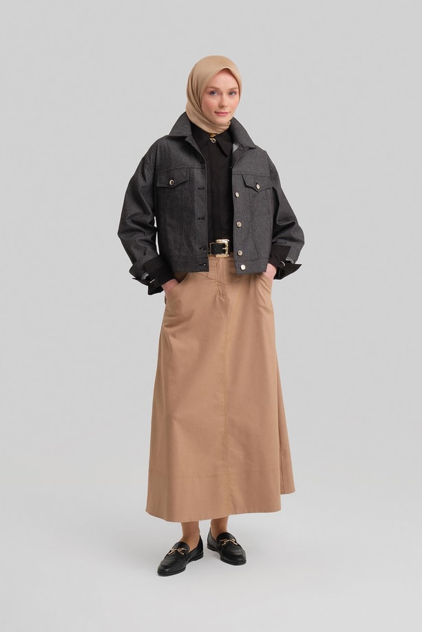 Armine Kısa Denim Ceket 24Y5405 Siyah