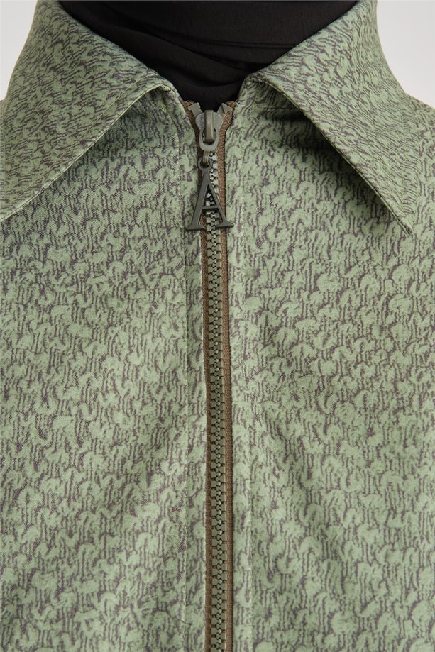 Armine Baskılı Bomber Ceket 24Y5507 Yeşil