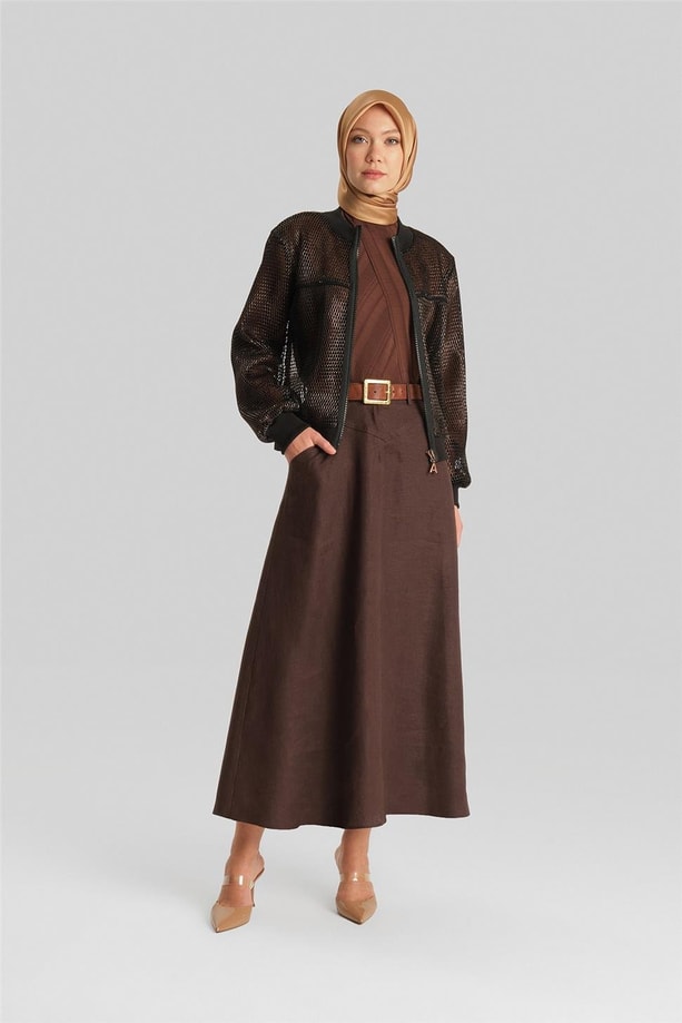 Armine Filesi Gold Efektli Ceket 24Y5509 Siyah