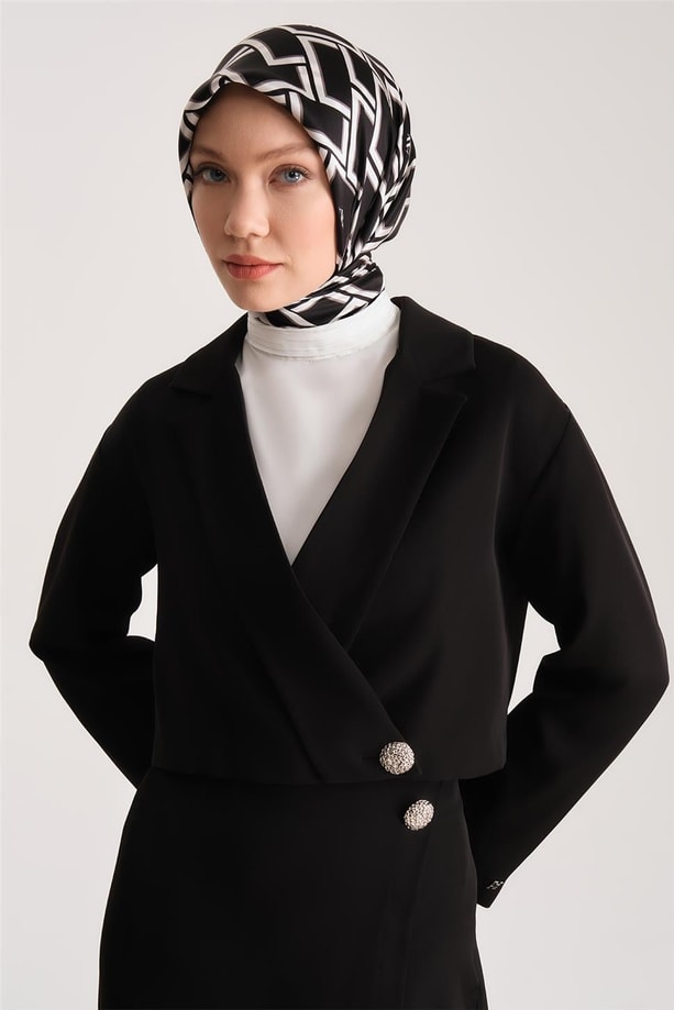 Armine Pantolon Etekli Şık Düğmeli Takım 24Y6806 Siyah