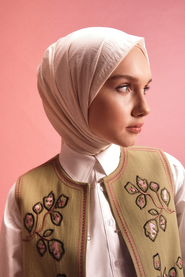 Armine Yeleği İşlemeli Takım 24Y6814 Yeşil