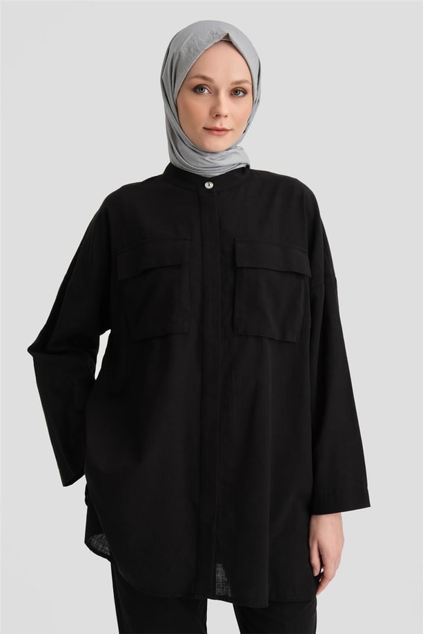 Armine Seyyar Manşetli Takım 24Y6818 Siyah