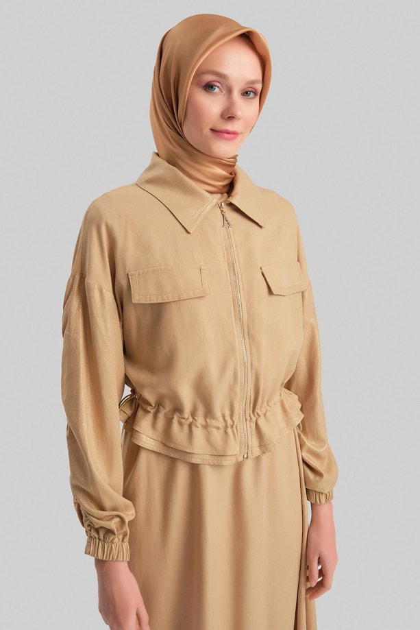 Armine Metalik Kollu İkili Takım 24Y6822 Camel