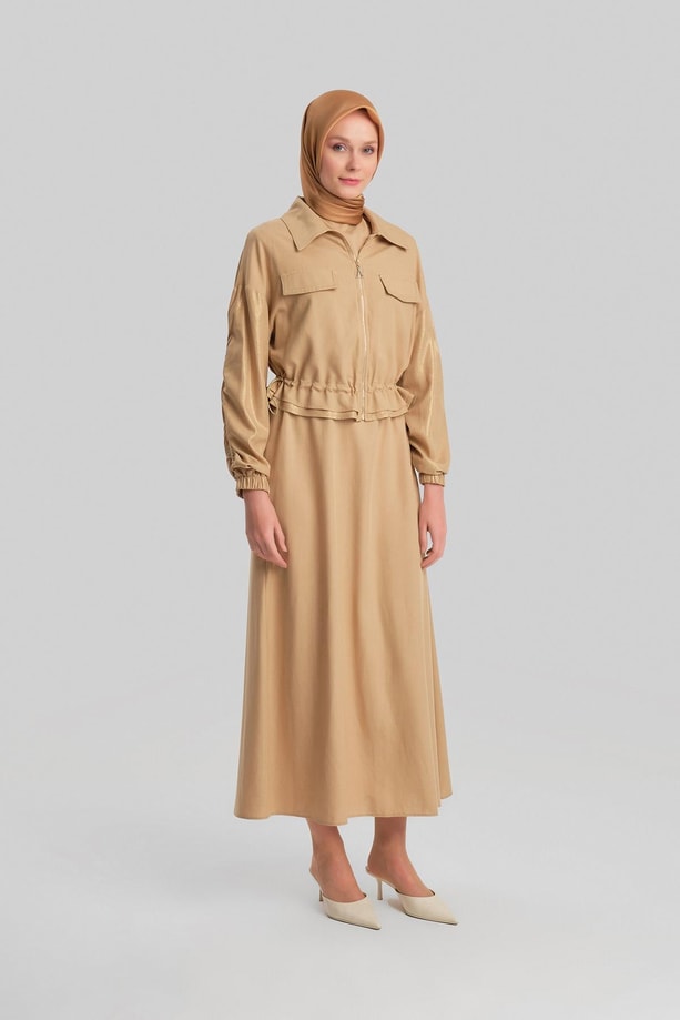 Armine Metalik Kollu İkili Takım 24Y6822 Camel
