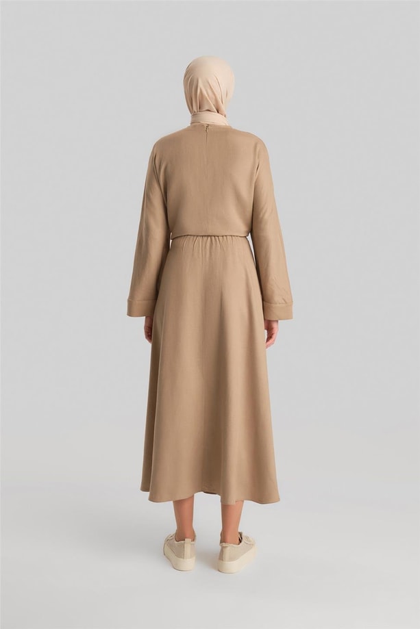 Armine Deniz Kabuklu Viskon Keten Takım 24Y6824 Bej