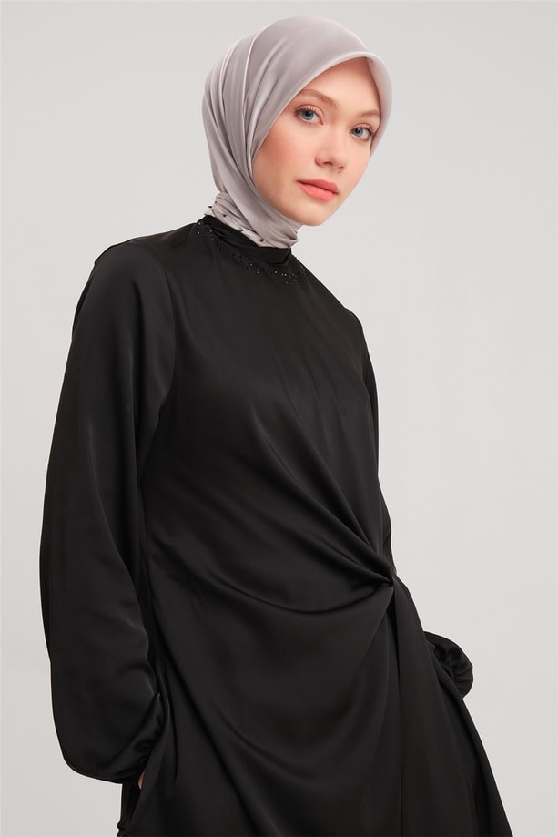 Armine Bağlamalı Asimetrik Takım 24Y6828 Siyah