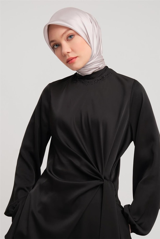 Armine Bağlamalı Asimetrik Takım 24Y6828 Siyah