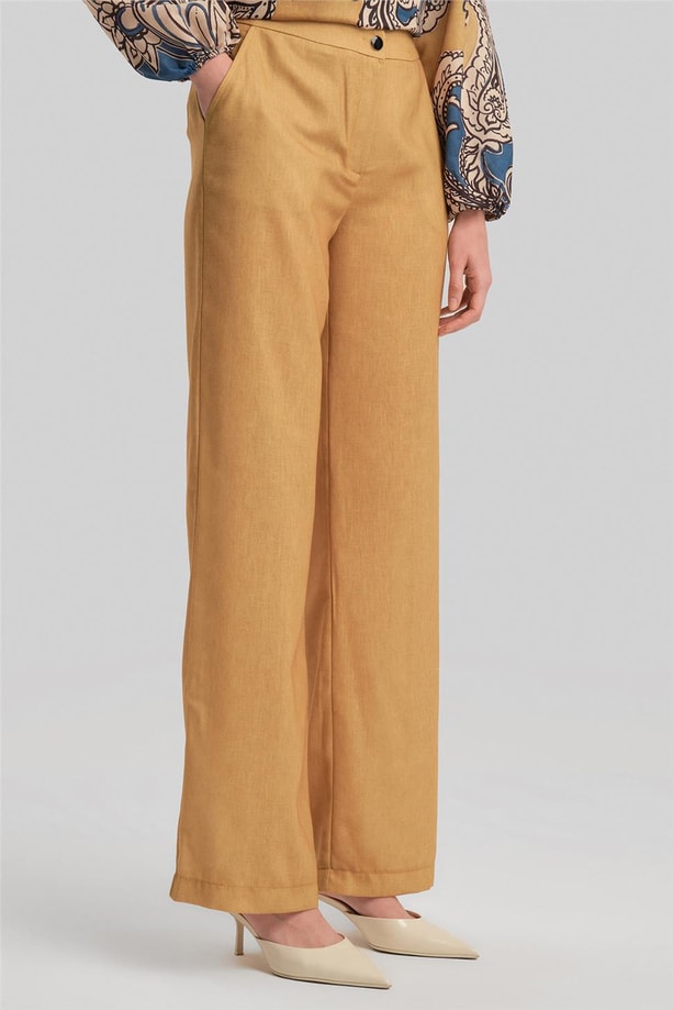 Armine Pantolonlu Desenli Takım 24Y6834 Safran