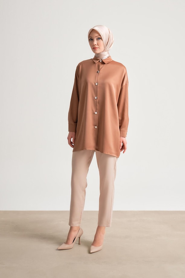 Armine Gömlek 24YD8300-1 Camel
