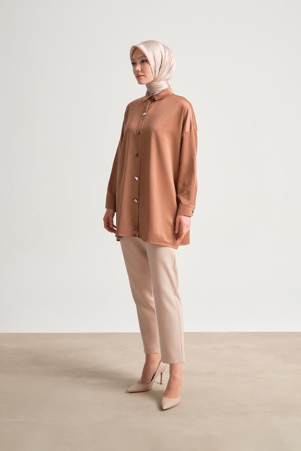 Armine Gömlek 24YD8300-1 Camel