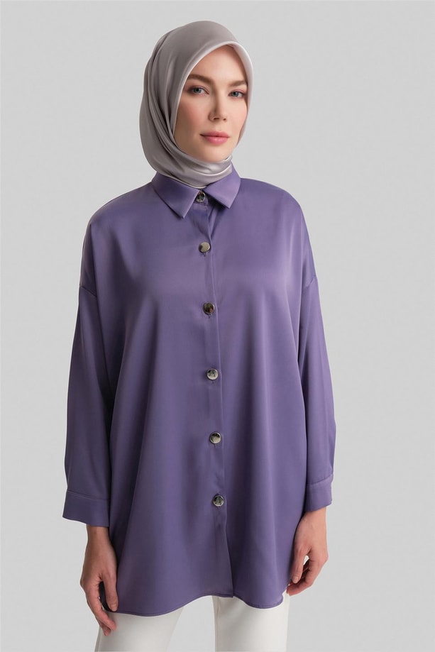 Armine Gömlek 24YD8300-1 Lila