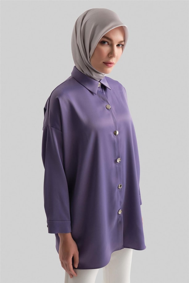 Armine Gömlek 24YD8300-1 Lila