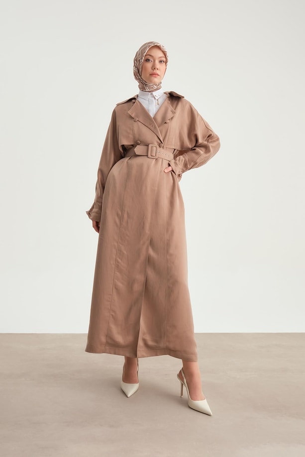 Armine Çift Düğmeli Trençkot 24Y8701 Camel