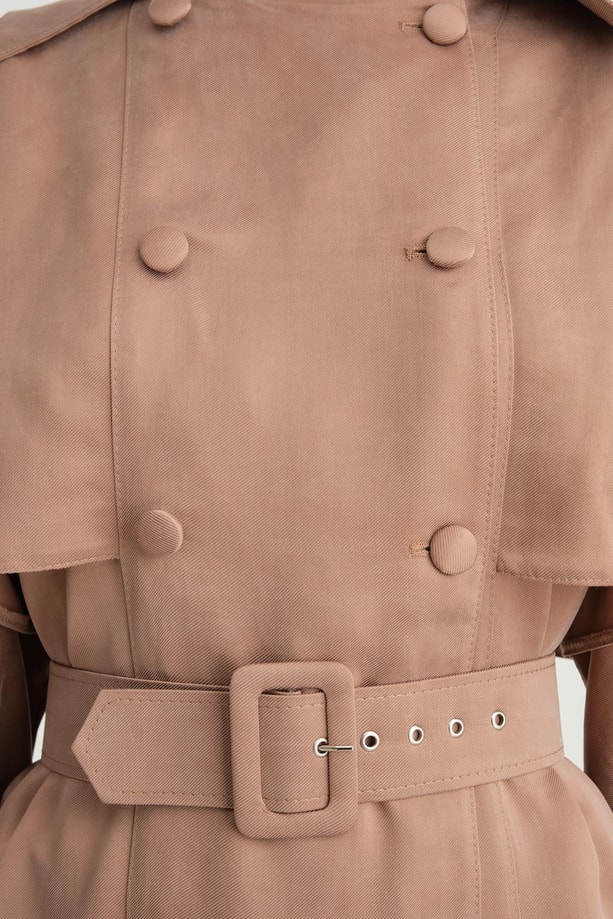 Armine Çift Düğmeli Trençkot 24Y8701 Camel