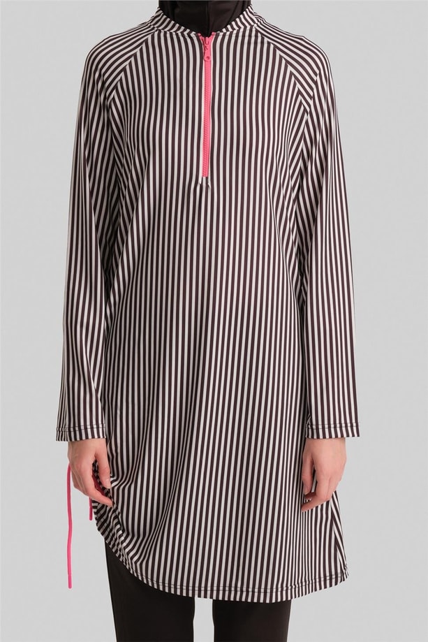 Armine Tesettür Mayo 24YD8912 Siyah - Beyaz