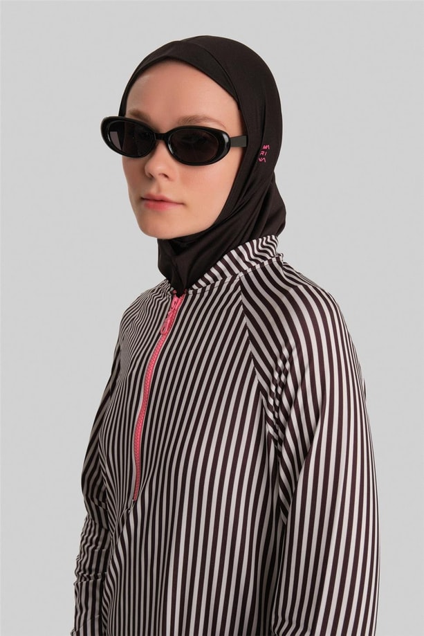 Armine Tesettür Mayo 24YD8912 Siyah - Beyaz