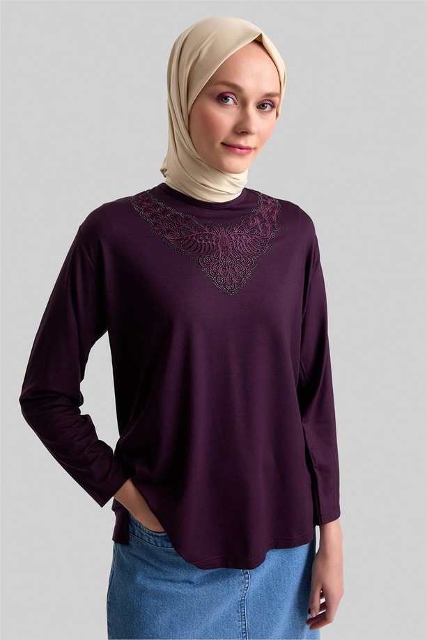 Armine Penye 24YD9008 Mürdüm