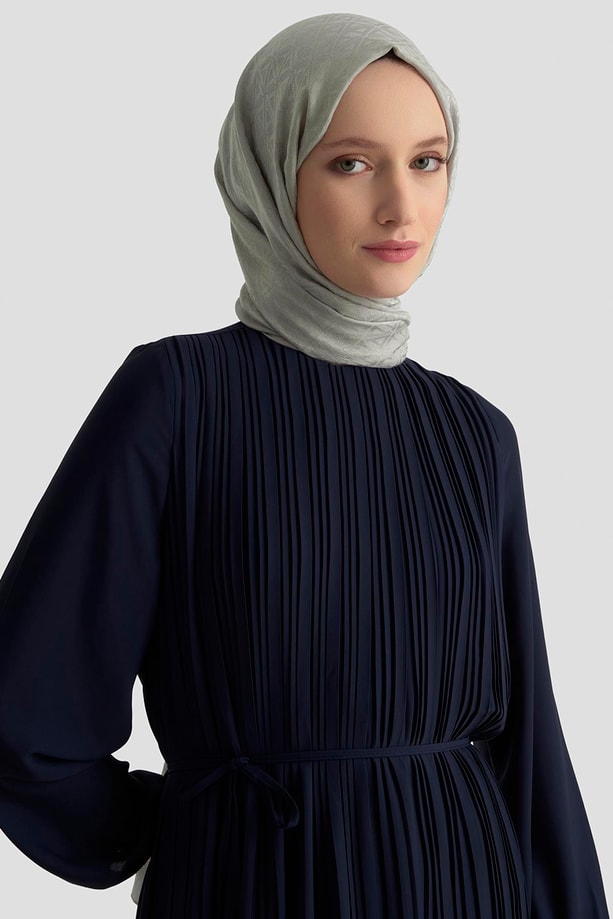 Armine Piliseli Elbise 24Yd9435 Lacivert