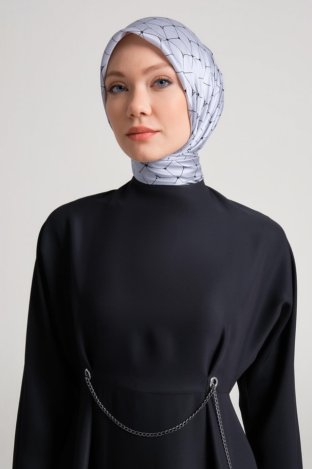 Armine Altın Zincirli Şık Elbise 24Y9800 Siyah