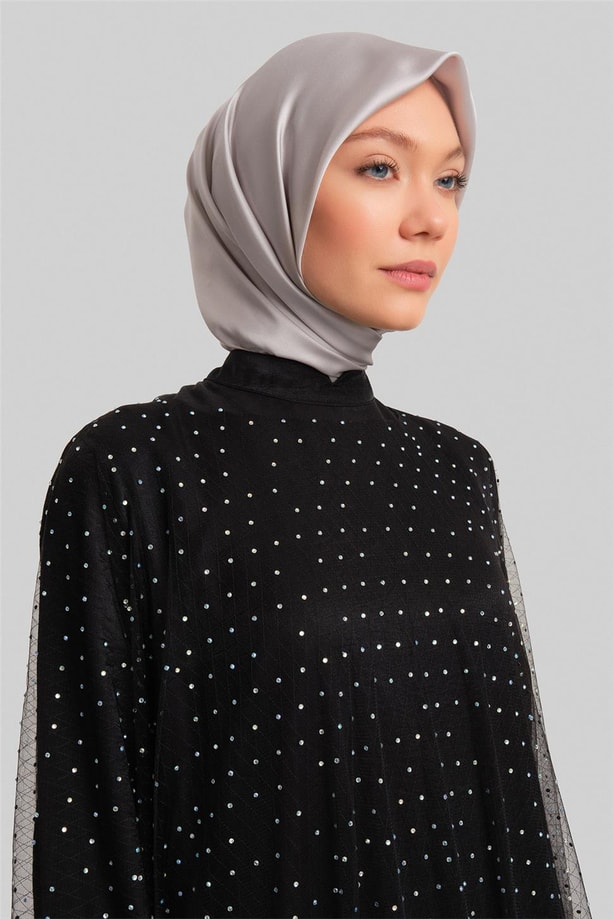 Armine Taşlı Pelerinli Abiye Elbise 24Y9841 Siyah