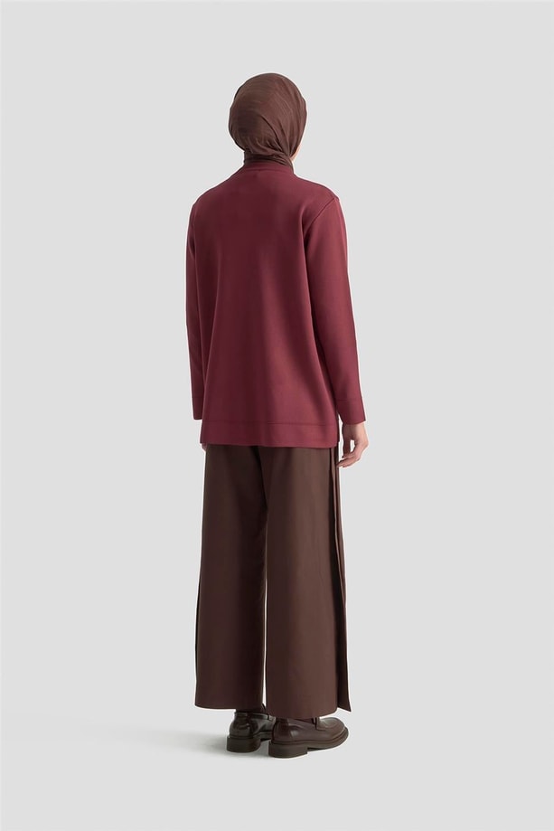 Armine Cepli Triko Hırka 25KTD4120 Bordo
