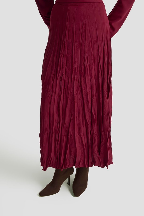 Armine Kırışık Efektli Takım 25KD1019 Bordo