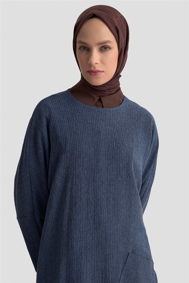 Armine Basic Örme Tunik 25KD1118 İndigo