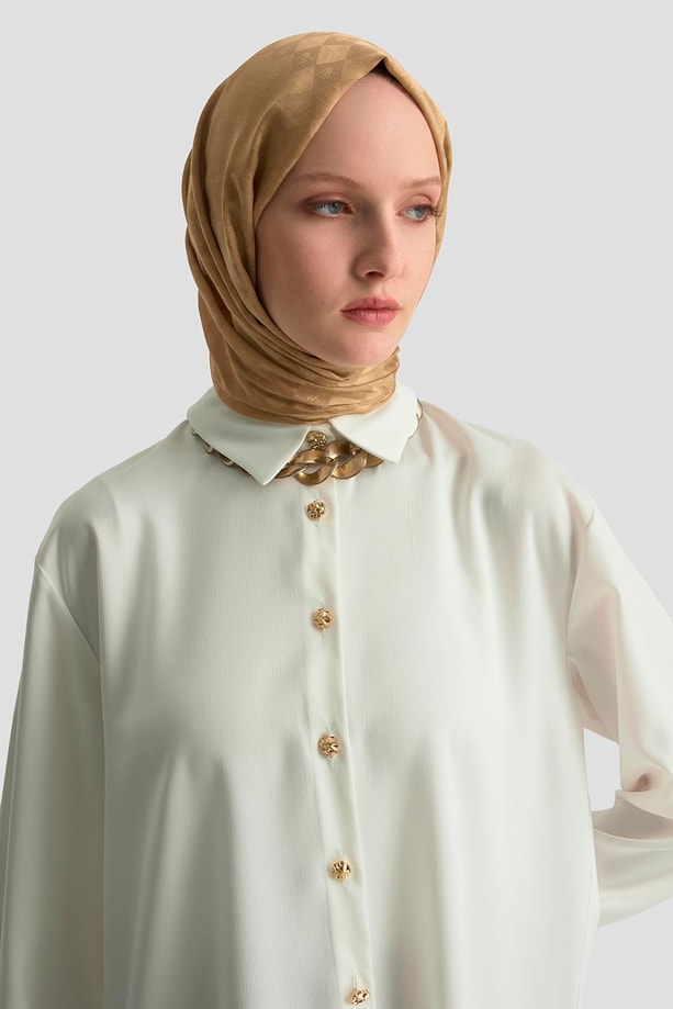 Armine Saten Gömlek 25KD1120 Ekru