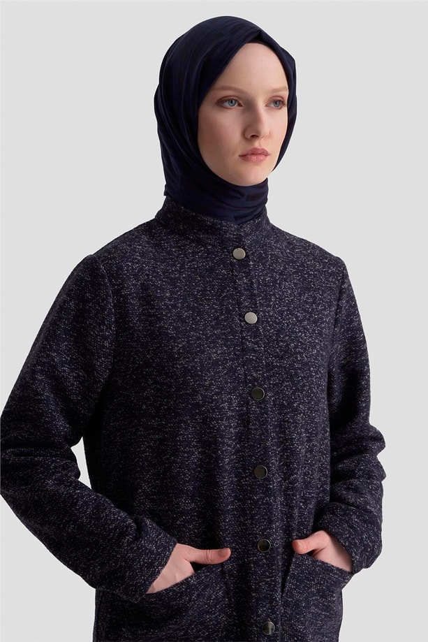 Armine Melanjlı Örme Kap 25KD1123 Lacivert