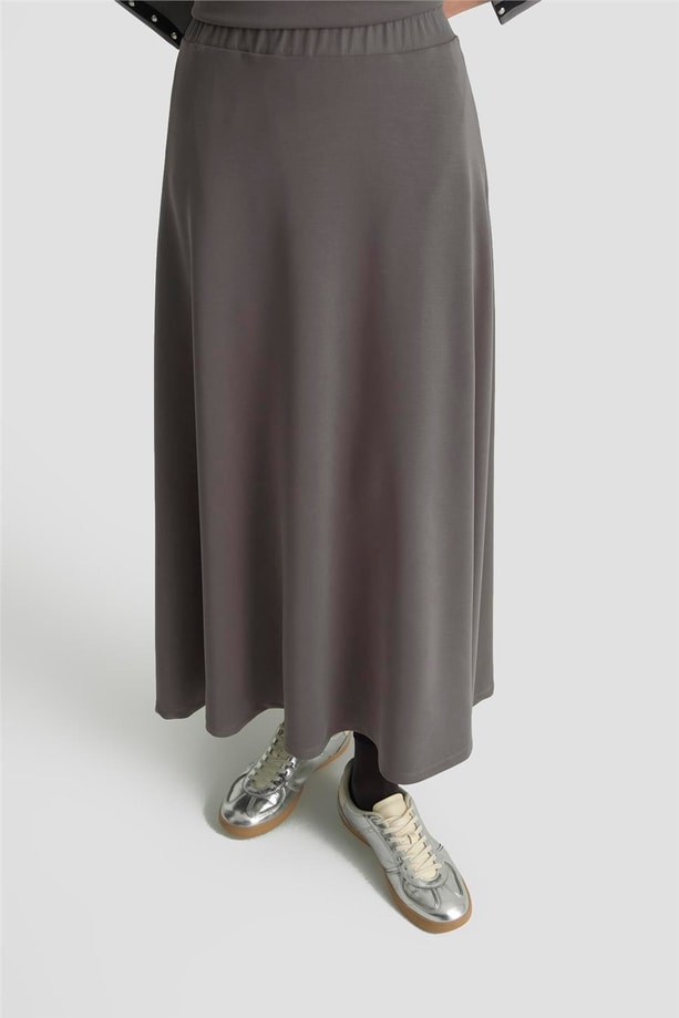 Armine Şeritli Örme Takım 25KD1163 Antrasit