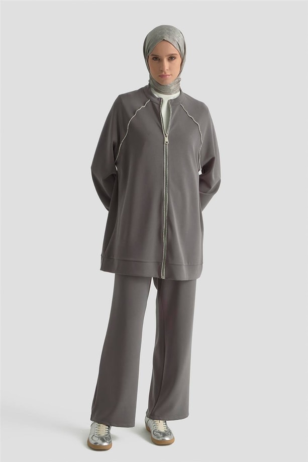 Armine Biyeli Örme Takım 25KD1176 Antrasit